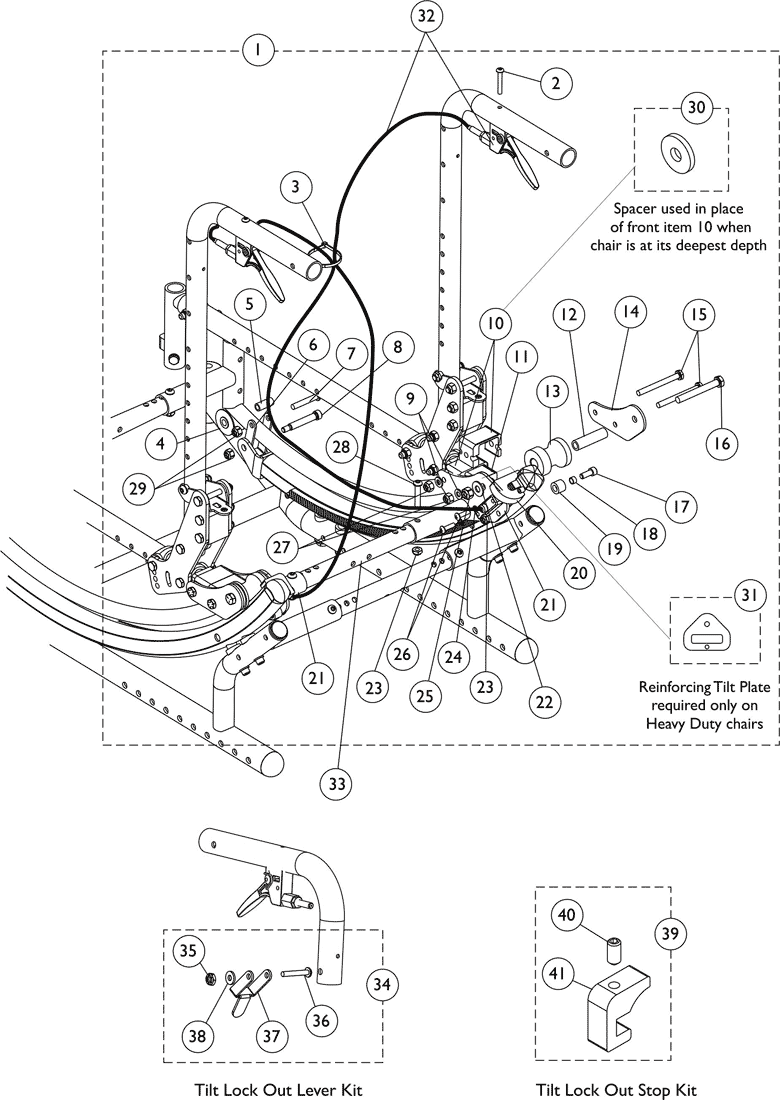 Invacare - Part Notes