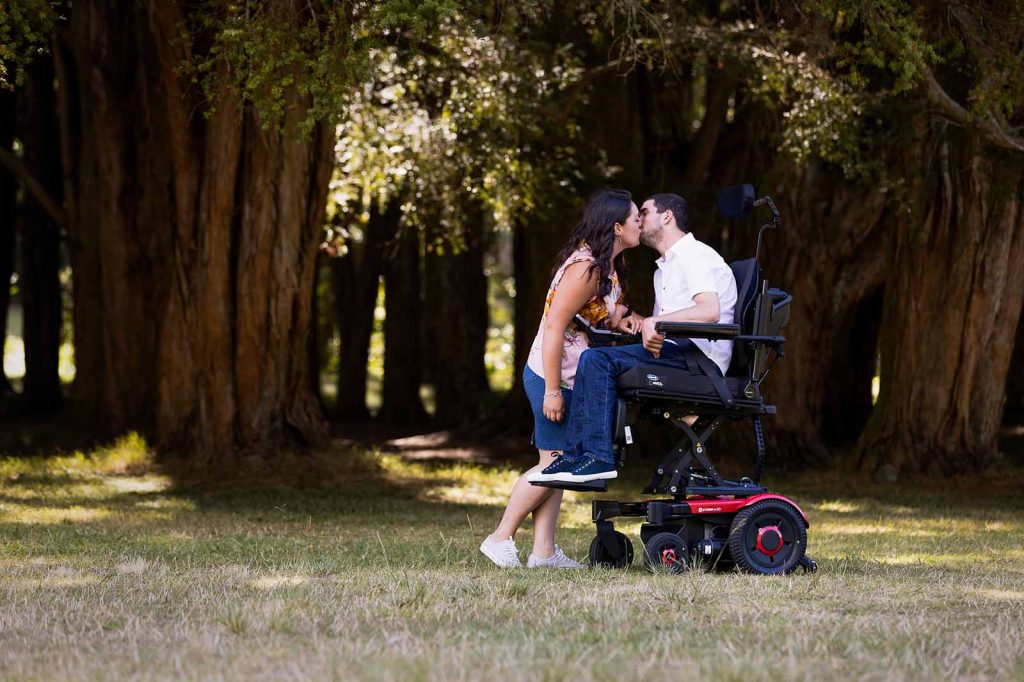 Invacare scooter in park