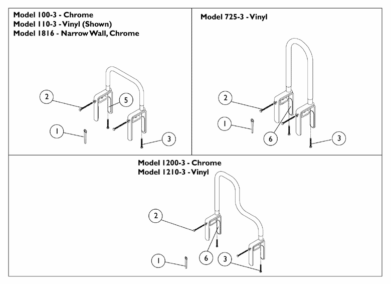 Invacare - Part Notes