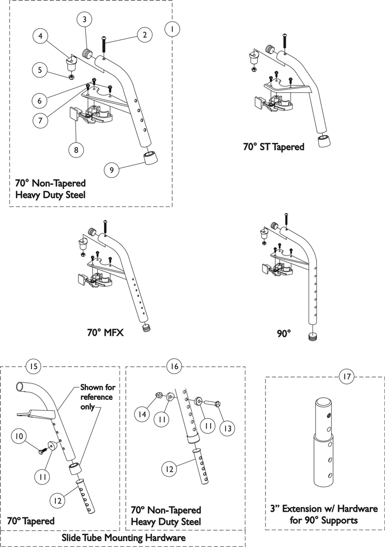 Invacare - Part Notes