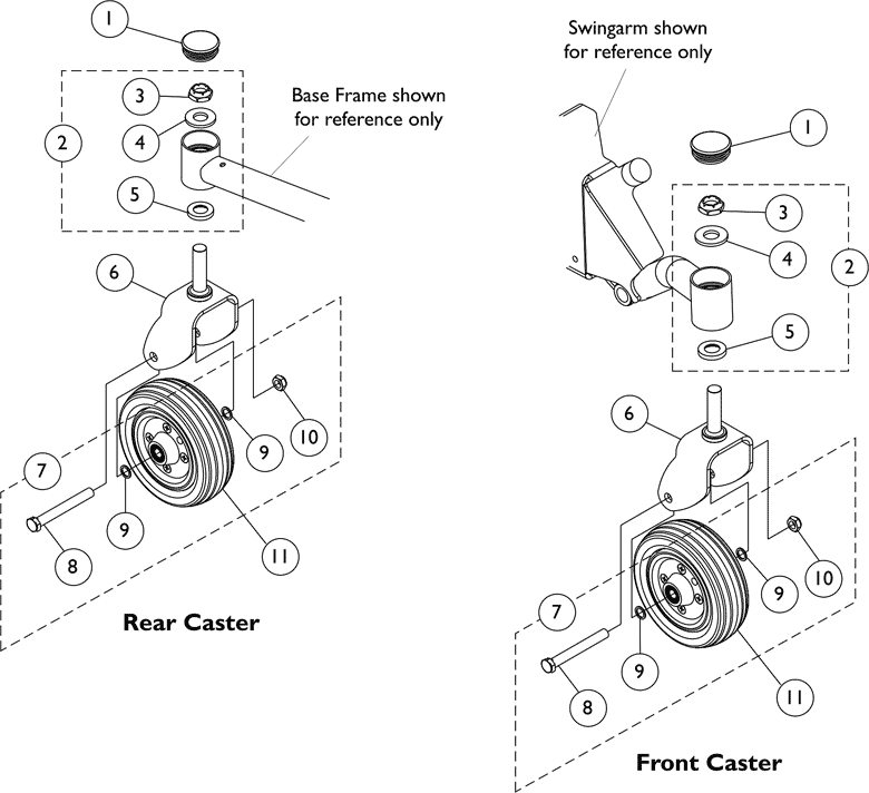 Invacare - Part Notes