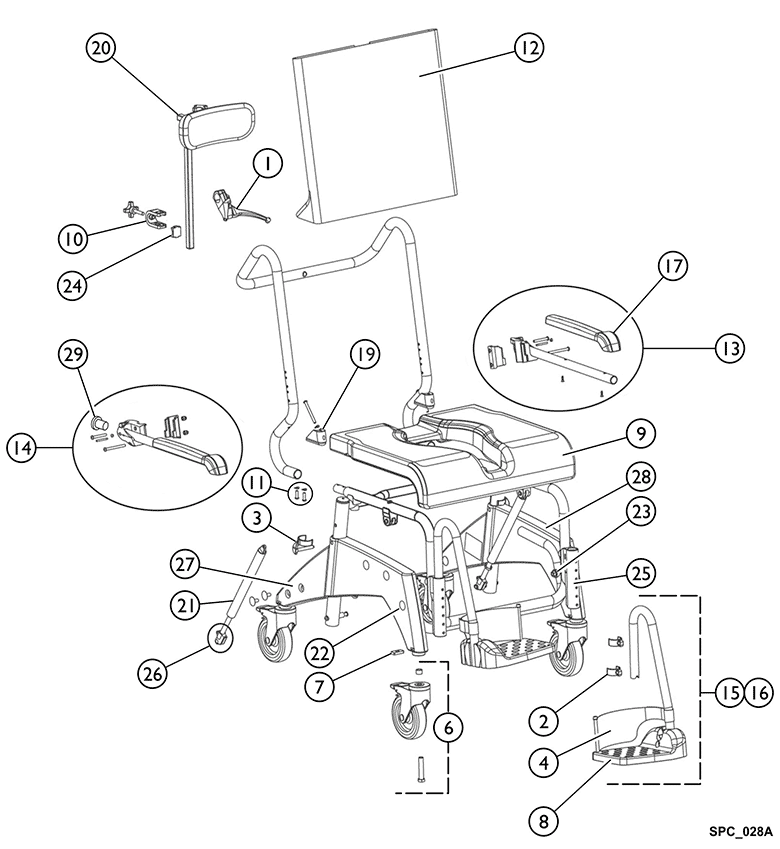 Invacare Wheelchair Replacement Parts